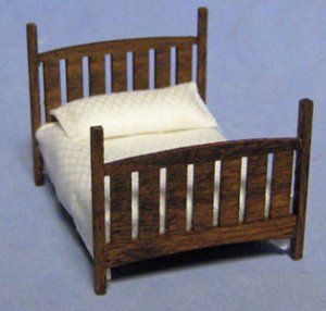 Arts and Crafts Era Bed Quarter-inch scale