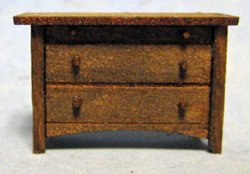 Arts and Crafts Era Small Dresser Quarter-inch scale