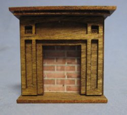 Arts and Crafts Era Fireplace Quarter-inch scale