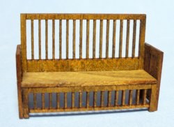Arts and Crafts Era Sofa Quarter-inch scale