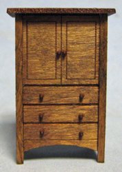 Arts and Crafts Era Wardrobe Quarter-inch scale
