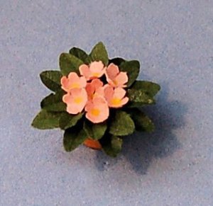 African Violet in a Terra Cotta Pot One-inch scale