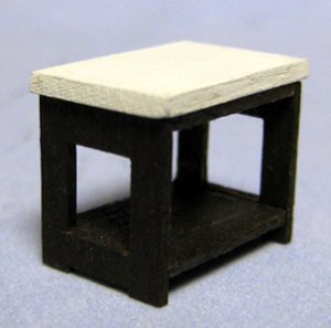 Art Deco End Table Quarter-inch scale