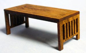 Arts and Crafts Era Coffee Table Half-inch scale