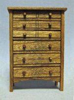 Arts and Crafts Era Tall Dresser Half-inch scale