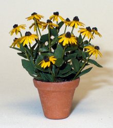 Black-eyed Susan in a Terra Cotta Pot One-inch scale