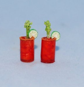 Bloody Mary (Set of 2 Glasses) Half-inch scale