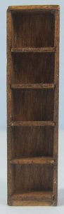 Tall Narrow Bookcase Quarter-inch scale