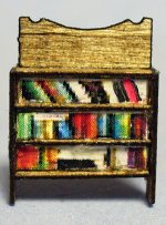 Small Bookcase With Printed Books 1/120th scale
