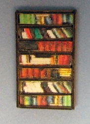 Tall Bookcase With Printed Books 1/120th scale