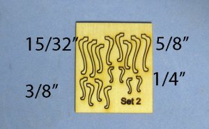 Cabriole Legs Set #2 Quarter-inch scale