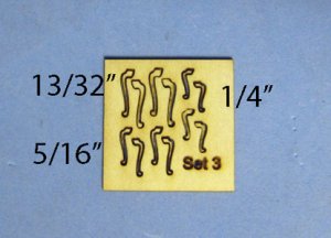 Cabriole Legs Set #3 Quarter-inch scale