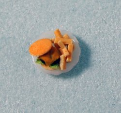 Cheeseburger and Fries Quarter-inch scale