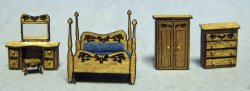 Chloe's Bedroom Set 1/120th scale