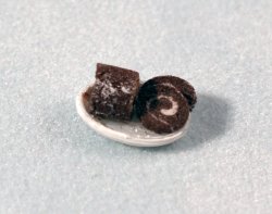 Chocolate Roll Cake Quarter-inch scale