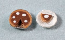 Chocolate Silk Pie with Slice Quarter-inch scale Chocolate Silk Pie with Slice Quarter-inch scale