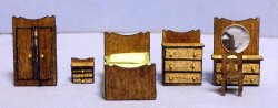 Classic Bedroom Set 1/120th scale Classic Bedroom Set 1/120th scale