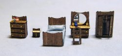 Classic Bedroom Set 1/144th scale Classic Bedroom Set 1/144th scale