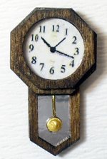Octagon Schoolhouse-Style Clock Half-inch scale
