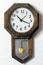 Octagon Schoolhouse-Style Clock Half-inch scale Octagon Schoolhouse-Style Clock Half-inch scale