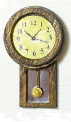 Round Schoolhouse-Style Clock Half-inch scale