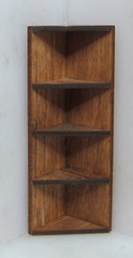 Tall Corner Bookcase Quarter-inch scale