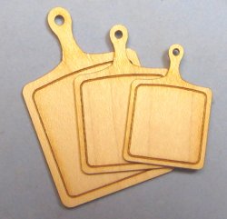 Maple Cutting Boards One-inch scale