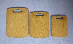 Walnut Cutting Boards Half-inch scale