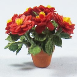 Dahlia in a Pot Quarter-inch scale