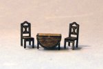 Drop-Leaf Table and 2 Chairs Set 1/144th scale