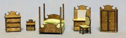 Emma's Bedroom Set 1/120th scale Emma's Bedroom Set 1/120th scale
