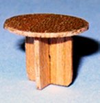 Round End Table Quarter-inch scale