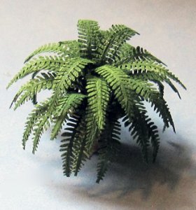 Boston Fern in a Terra Cotta Pot Half-inch scale