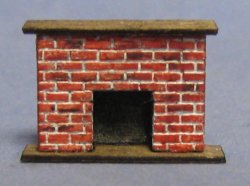 Brick Fireplace 1/120th scale