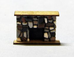 Stone Fireplace 1/120th scale
