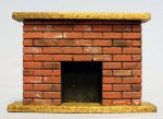 Brick Fireplace Quarter-inch scale