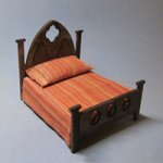 Gothic Bed Half-inch scale