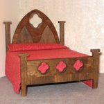 Gothic Bed One-inch scale