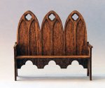 Gothic Bench Half-inch scale