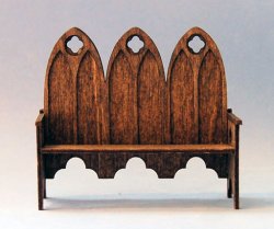 Gothic Bench Half-inch scale Gothic Bench Half-inch scale