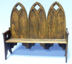 Gothic Bench One-inch scale Gothic Bench One-inch scale