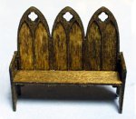 Gothic Bench Quarter-inch scale