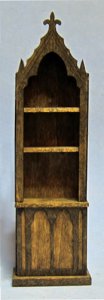 Gothic 1 Bay Bookcase Half-inch scale