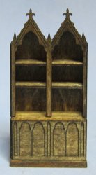 Gothic 2 Bay Bookcase Quarter-inch scale