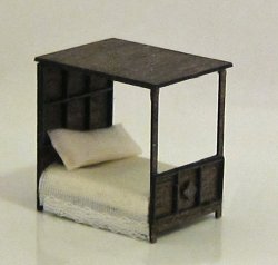 Gothic Canopy Bed 1/120th scale