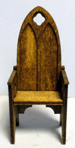 Gothic Chair Half-inch scale