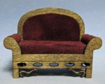 Gothic Upholstered Chair Half-inch scale