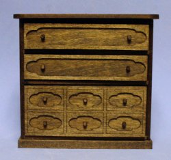 Gothic Chest of Drawers One-inch scale
