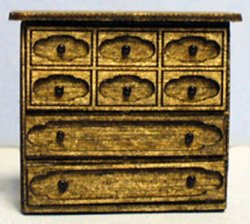 Gothic Chest of Drawers Quarter-inch scale