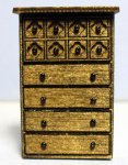 Gothic Tall Chest of Drawers Quarter-inch scale